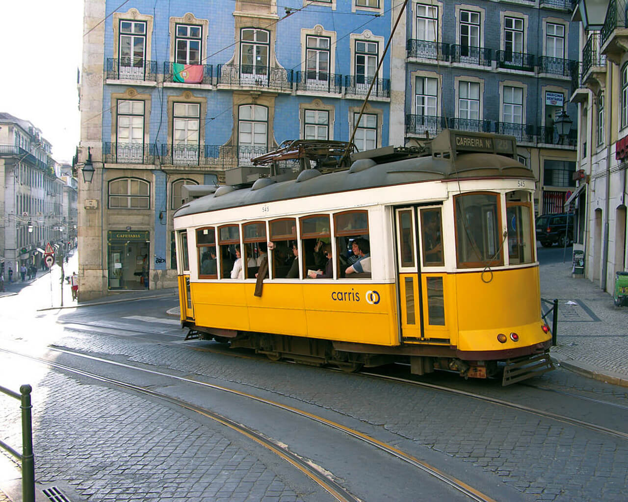 Visite de Lisbonne, Portugal, tram