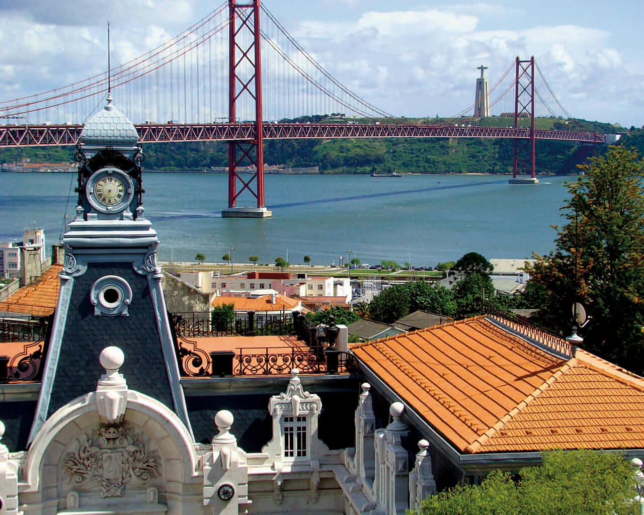 Visite de Lisbonne, pont, Portugal